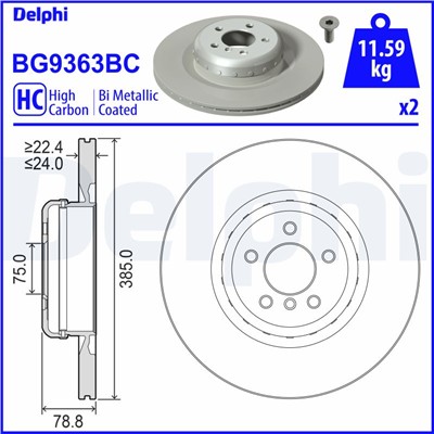 DELPHI BG9363BC EAN: 5012759556320.