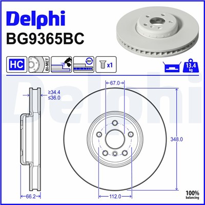 DELPHI BG9365BC EAN: 5012759556351.