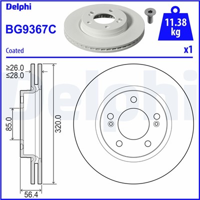 DELPHI BG9367C EAN: 5012759559291.