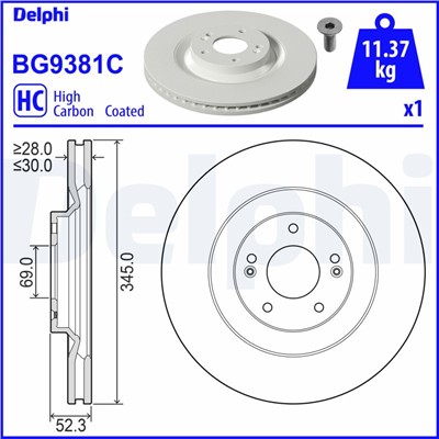 DELPHI BG9381C EAN: 5012759559833.