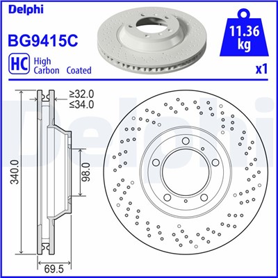 DELPHI BG9415C EAN: 5012759552315.