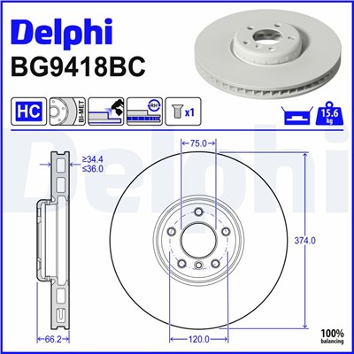 DELPHI BG9418BC EAN: 5012759560143.