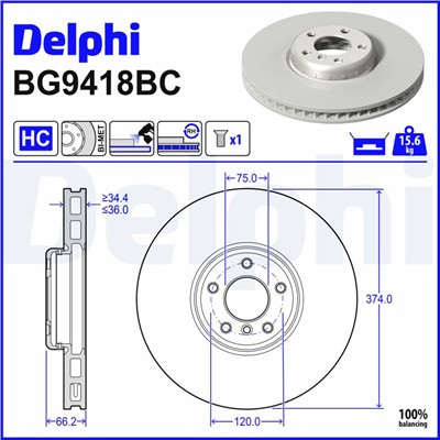 DELPHI BG9418BC EAN: 5012759560143.