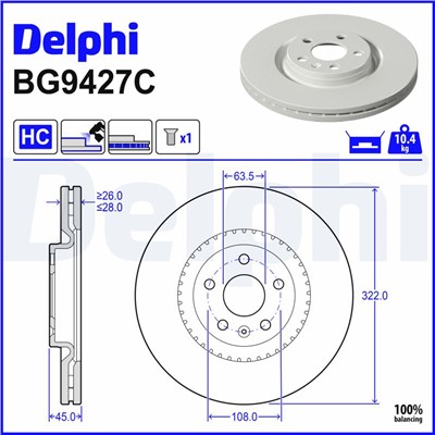 DELPHI BG9427C EAN: 5012759641040.