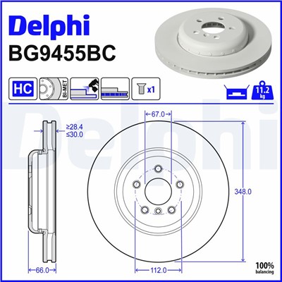 DELPHI BG9455BC EAN: 5012759893036.
