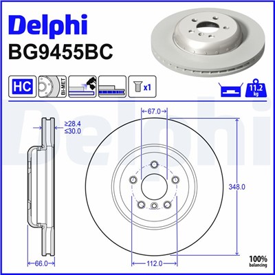 DELPHI BG9455BC EAN: 5012759893036.