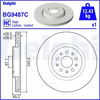 DELPHI BG9487C EAN: 5012759583067.