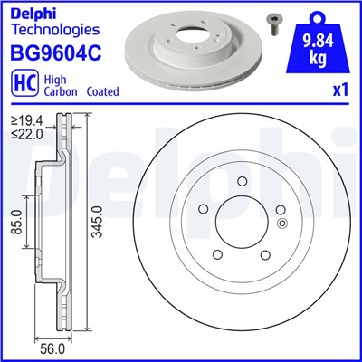 DELPHI BG9604C EAN: 5012759602881.