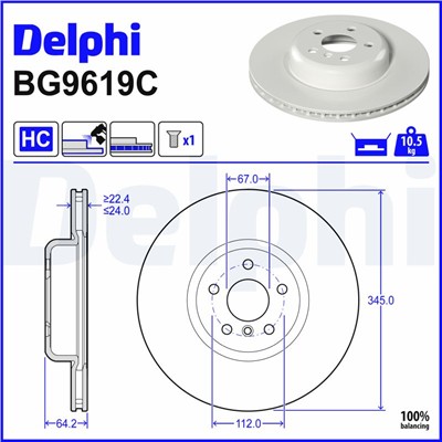 DELPHI BG9619C EAN: 5012759612835.