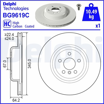 DELPHI BG9619C EAN: 5012759612835.