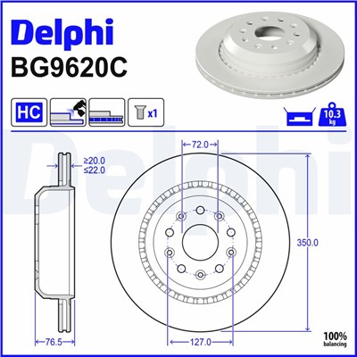 DELPHI BG9620C EAN: 5012759634400.