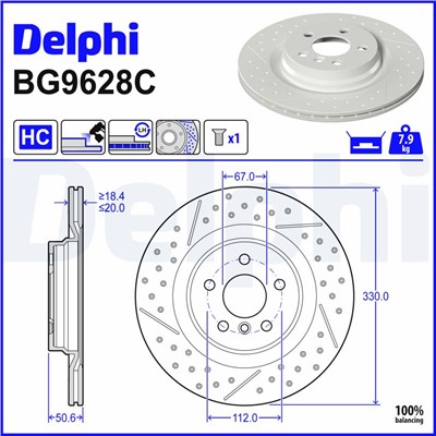 DELPHI BG9628C EAN: 5012759628539.