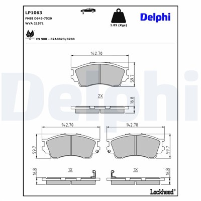 DELPHI LP1063 EAN: 5012759061718.