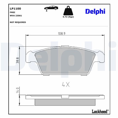 DELPHI LP1100 EAN: 5012759071724.