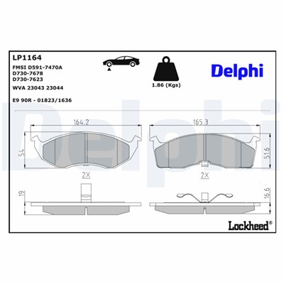 DELPHI LP1164 EAN: 5012759062029.