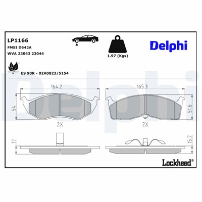 DELPHI LP1166 EAN: 5012759062043.
