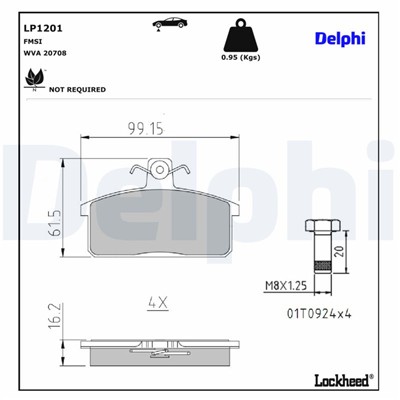 DELPHI LP1201 EAN: 5012759062395.