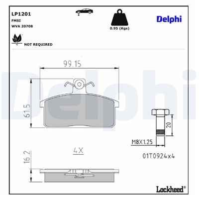 DELPHI LP1201 EAN: 5012759062395.