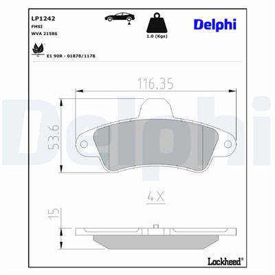 DELPHI LP1242 EAN: 5012759072769.