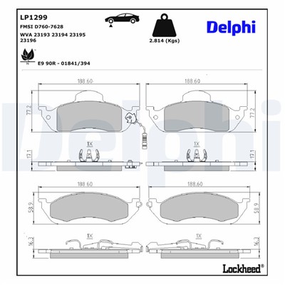 DELPHI LP1299 EAN: 5012759107072.