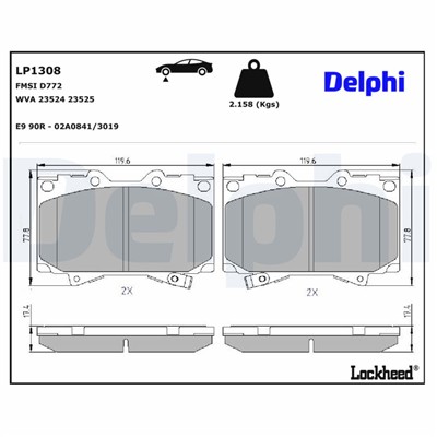 DELPHI LP1308 EAN: 5012759128794.