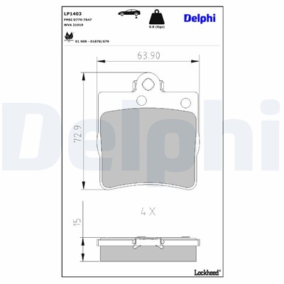 DELPHI LP1403 EAN: 5012759085691.