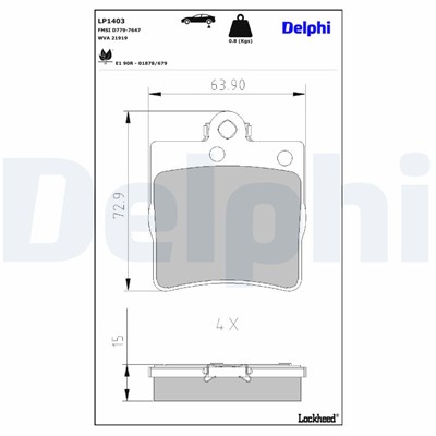 DELPHI LP1403 EAN: 5012759085691.