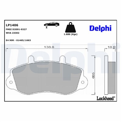 DELPHI LP1406 EAN: 5012759087510.