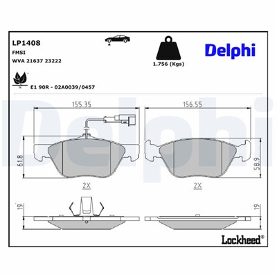 DELPHI LP1408 EAN: 5012759087527.