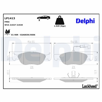 DELPHI LP1413 EAN: 5012759085769.