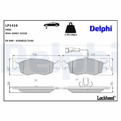 DELPHI LP1416 EAN: 5012759087558.