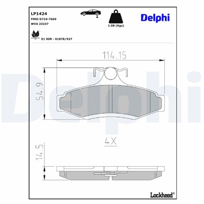 DELPHI LP1424 EAN: 5012759093986.
