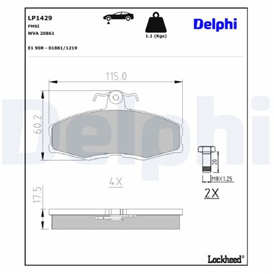 DELPHI LP1429 EAN: 5012759094037.