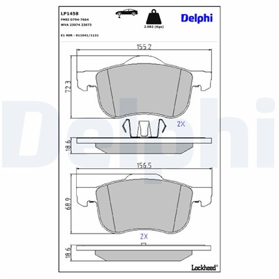 DELPHI LP1458 EAN: 5012759099278.