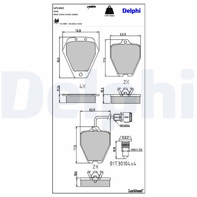 DELPHI LP1463 EAN: 5012759100592.