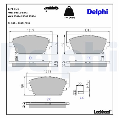 DELPHI LP1503 EAN: 5012759107119.