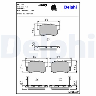DELPHI LP1507 EAN: 5012759107157.