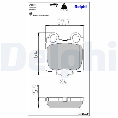 DELPHI LP1510 EAN: 5012759107188.
