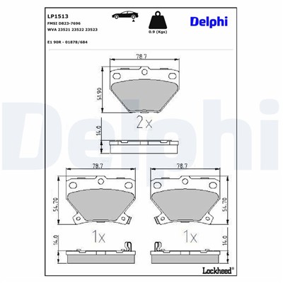 DELPHI LP1513 EAN: 5012759107218.
