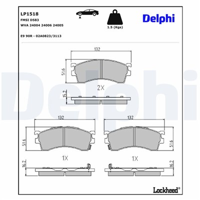 DELPHI LP1518 EAN: 5012759107263.