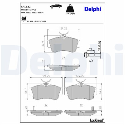 DELPHI LP1522 EAN: 5012759107300.