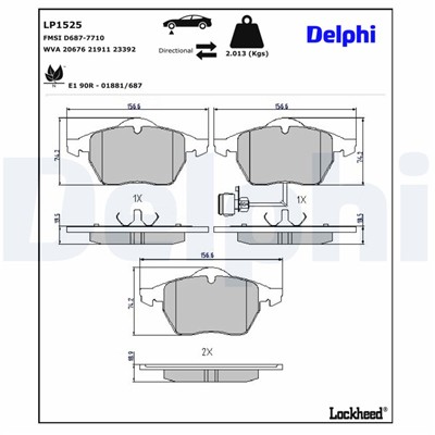 DELPHI LP1525 EAN: 5012759107331.