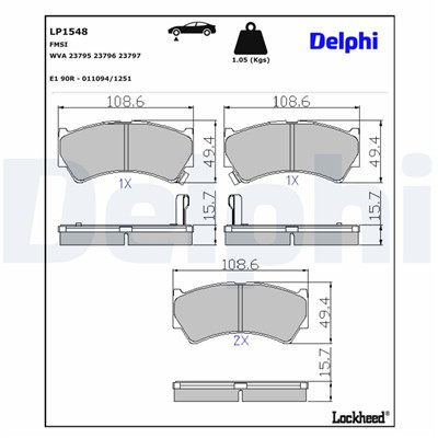 DELPHI LP1548 EAN: 5012759122136.