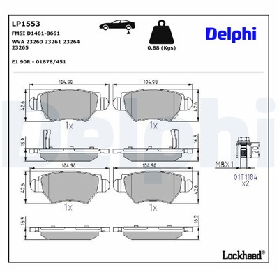 DELPHI LP1553 EAN: 5012759125960.