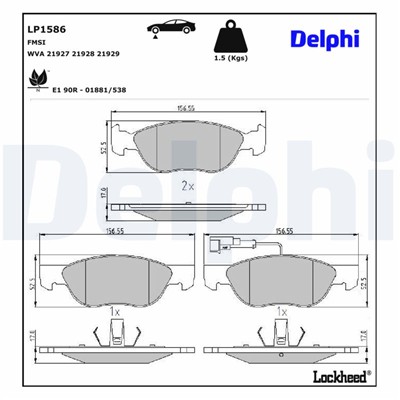 DELPHI LP1586 EAN: 5012759121481.