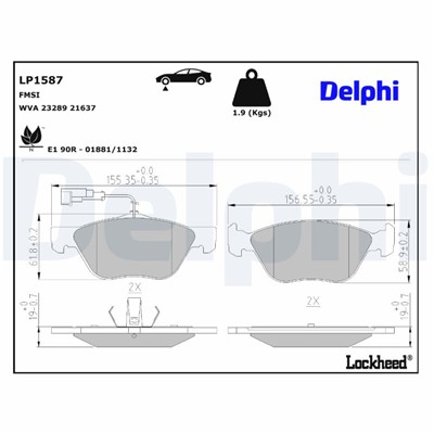 DELPHI LP1587 EAN: 5012759121498.