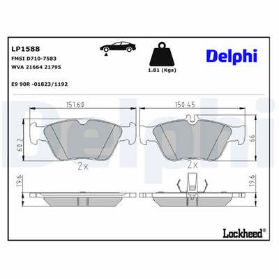 DELPHI LP1588 EAN: 5012759121504.