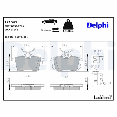 DELPHI LP1593 EAN: 5012759121559.