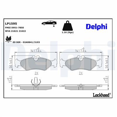 DELPHI LP1595 EAN: 5012759121573.