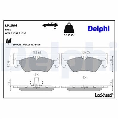 DELPHI LP1596 EAN: 5012759121580.